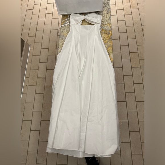 Oscar de la Renta - White/Ivory Midi Dress Size 2 - Picture 6 of 7
